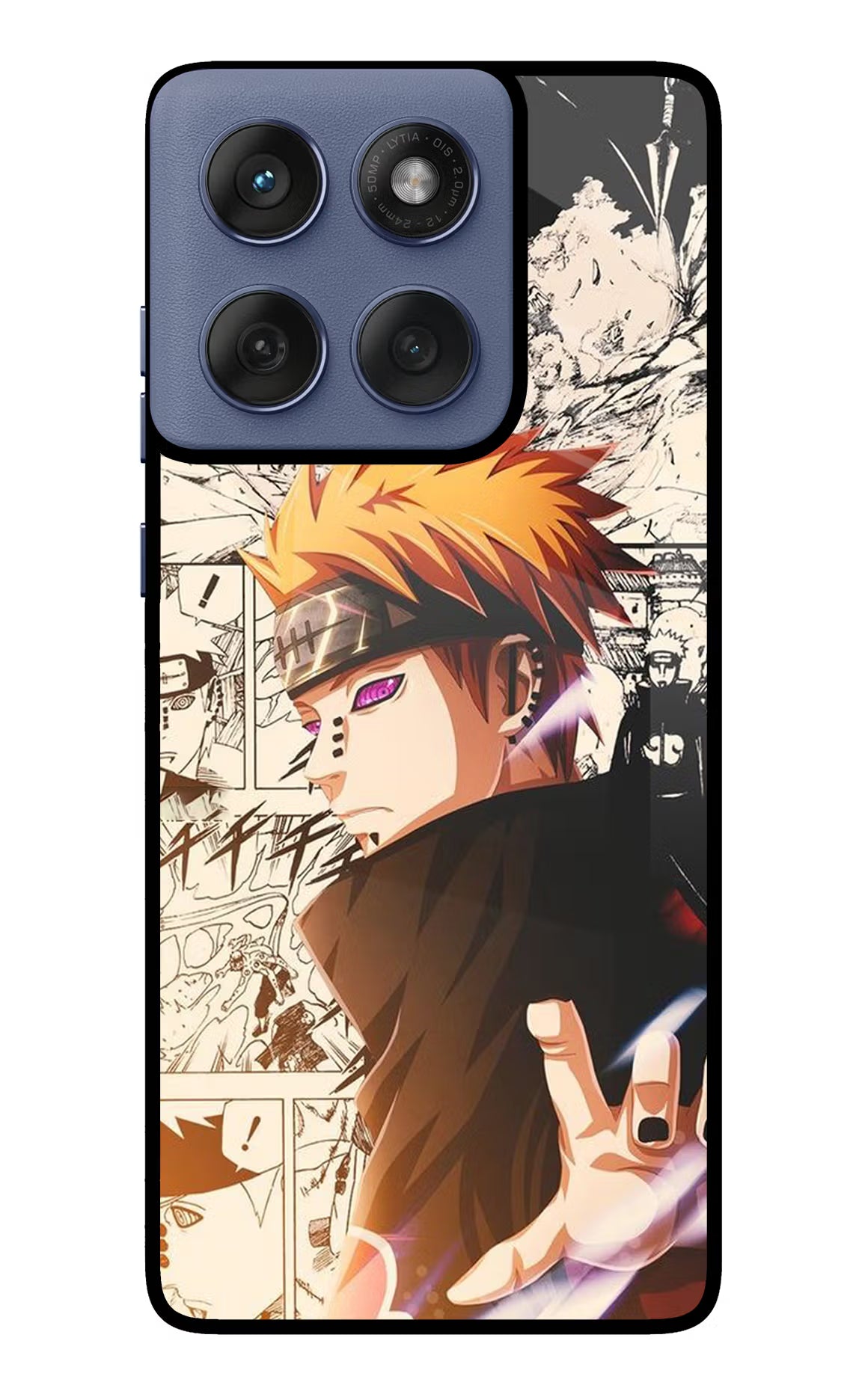 Pain Anime Moto Edge 60 Fusion Glass Case Back Cover by Casekaro