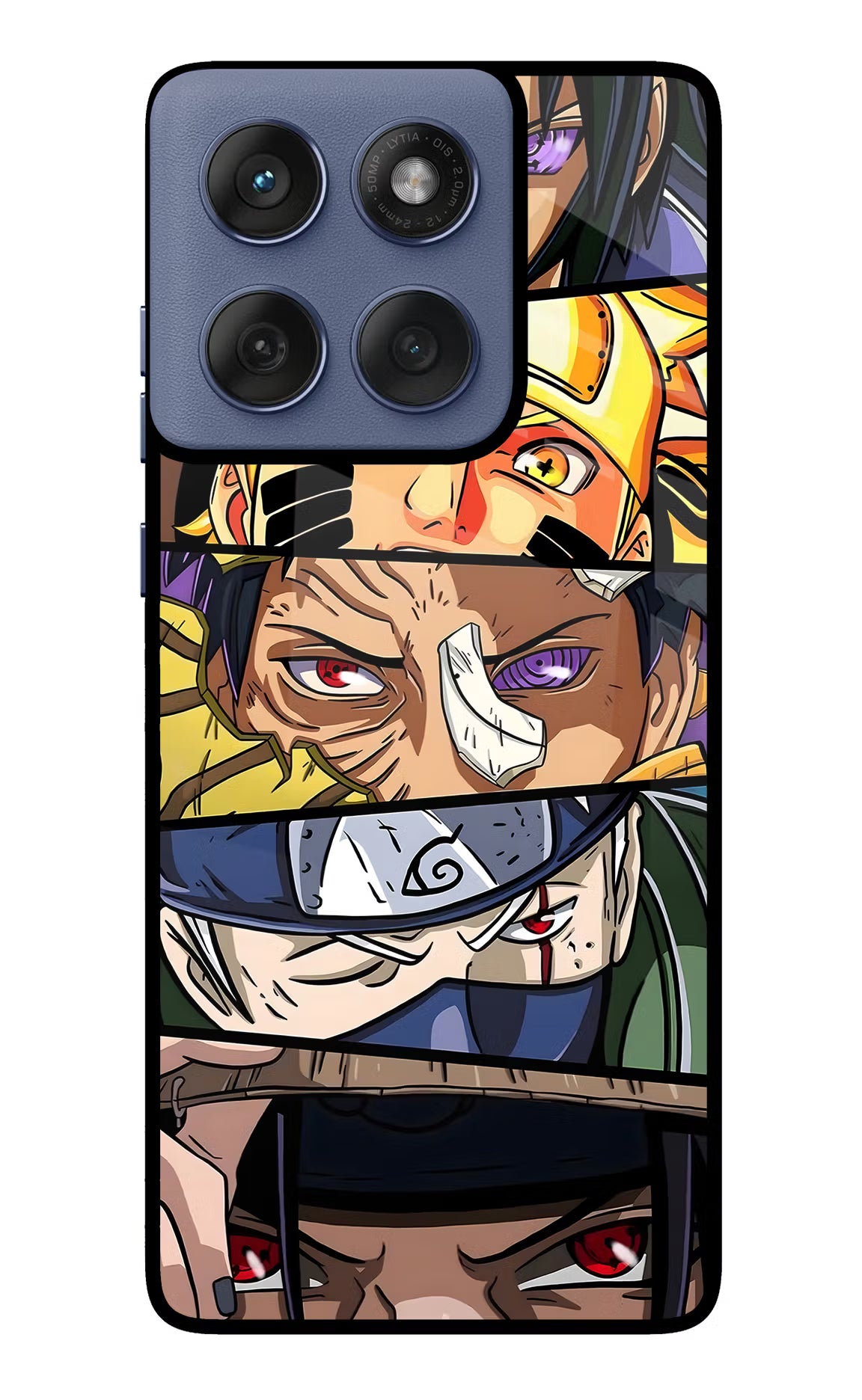 Naruto Character Moto Edge 60 Fusion Glass Case Back Cover by Casekaro