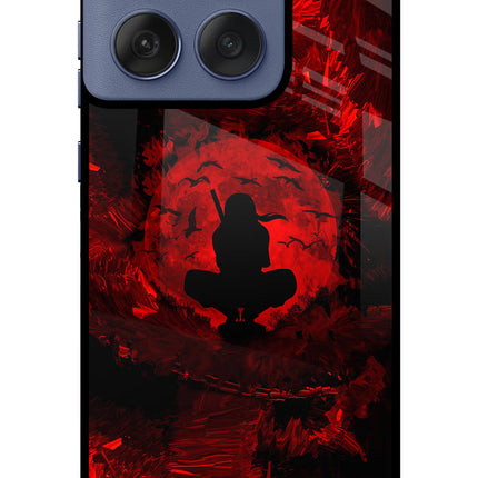 Itachi Uchiha Moto Edge 60 Fusion Glass Case Back Cover by Casekaro