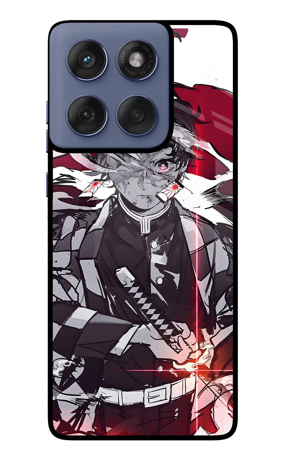 Demon Slayer Moto Edge 60 Fusion Glass Case Back Cover by Casekaro