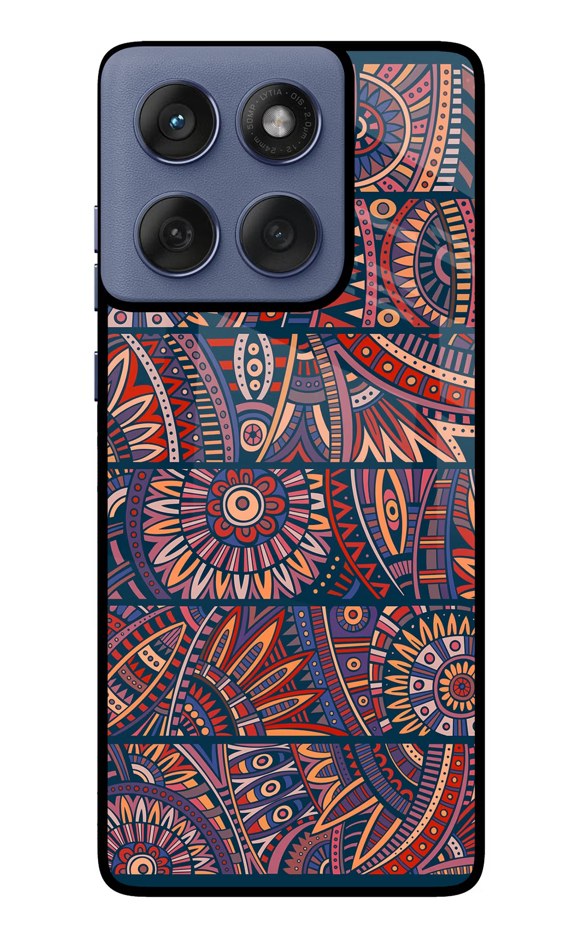 African Culture Design Moto Edge 60 Fusion Glass Case Back Cover by Casekaro