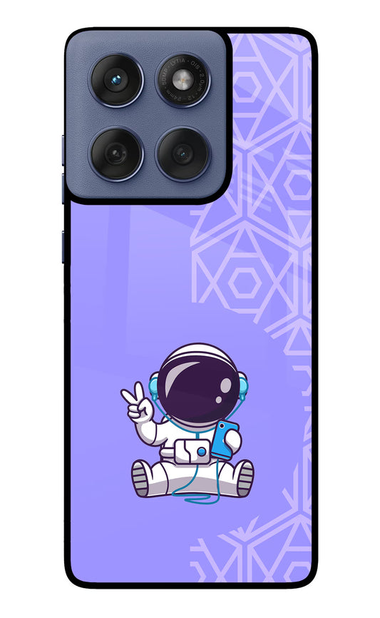 Cute Astronaut Chilling Moto Edge 60 Fusion Glass Case