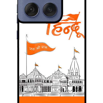 Jai Shree Ram Hindu Moto Edge 60 Fusion Glass Case Back Cover by Casekaro