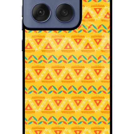 Tribal Pattern Moto Edge 60 Fusion Glass Case Back Cover by Casekaro