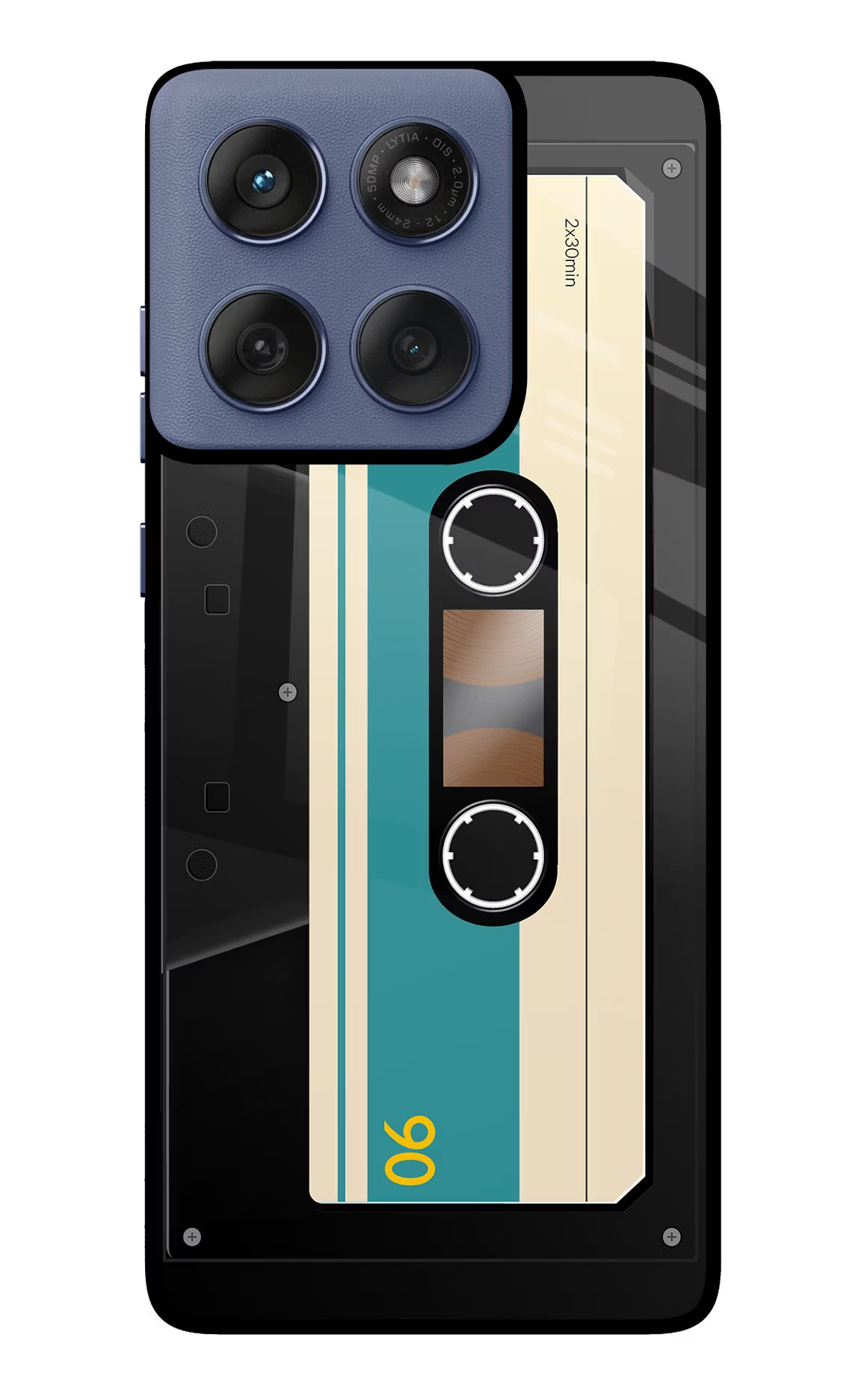 Cassette Moto Edge 60 Fusion Glass Case Back Cover by Casekaro