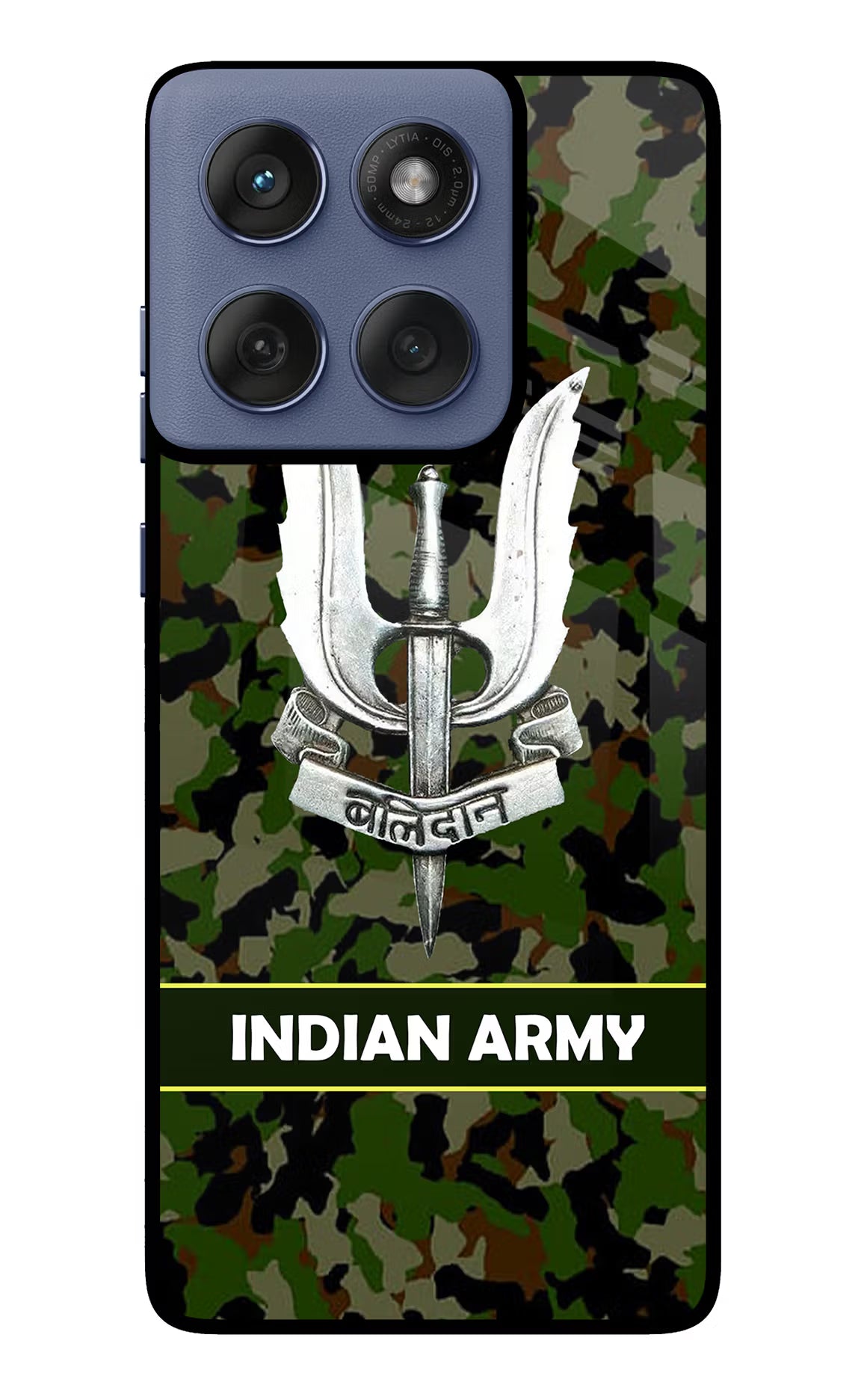 Balidan Indian Logo Moto Edge 60 Fusion Glass Case Back Cover by Casekaro