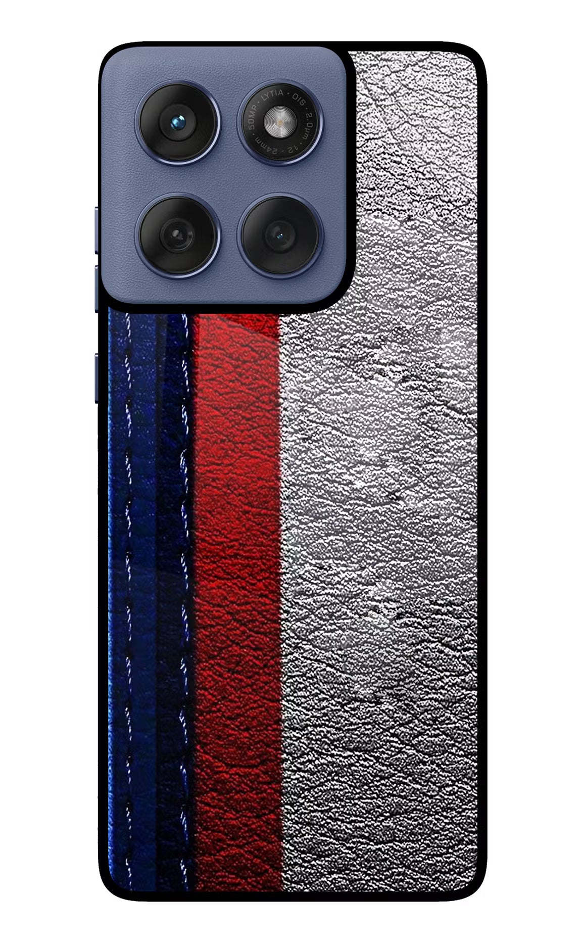 BMW Stripes Moto Edge 60 Fusion Glass Case Back Cover by Casekaro