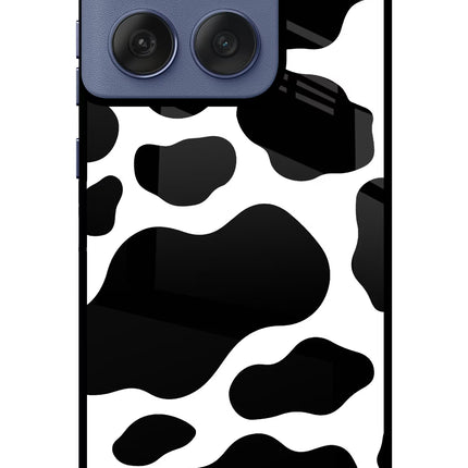Cow Spots Moto Edge 60 Fusion Glass Case Back Cover by Casekaro