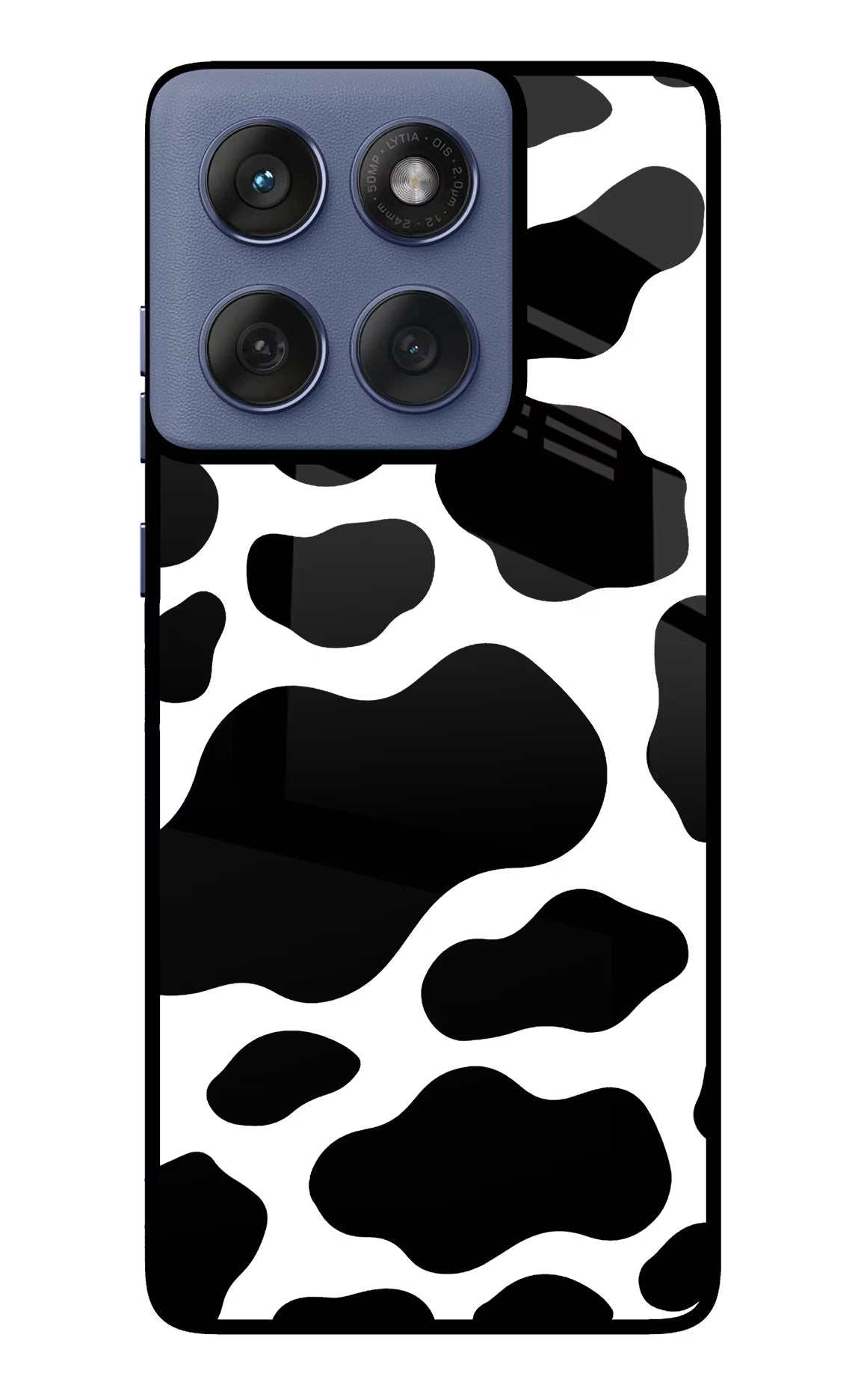 Cow Spots Moto Edge 60 Fusion Glass Case Back Cover by Casekaro