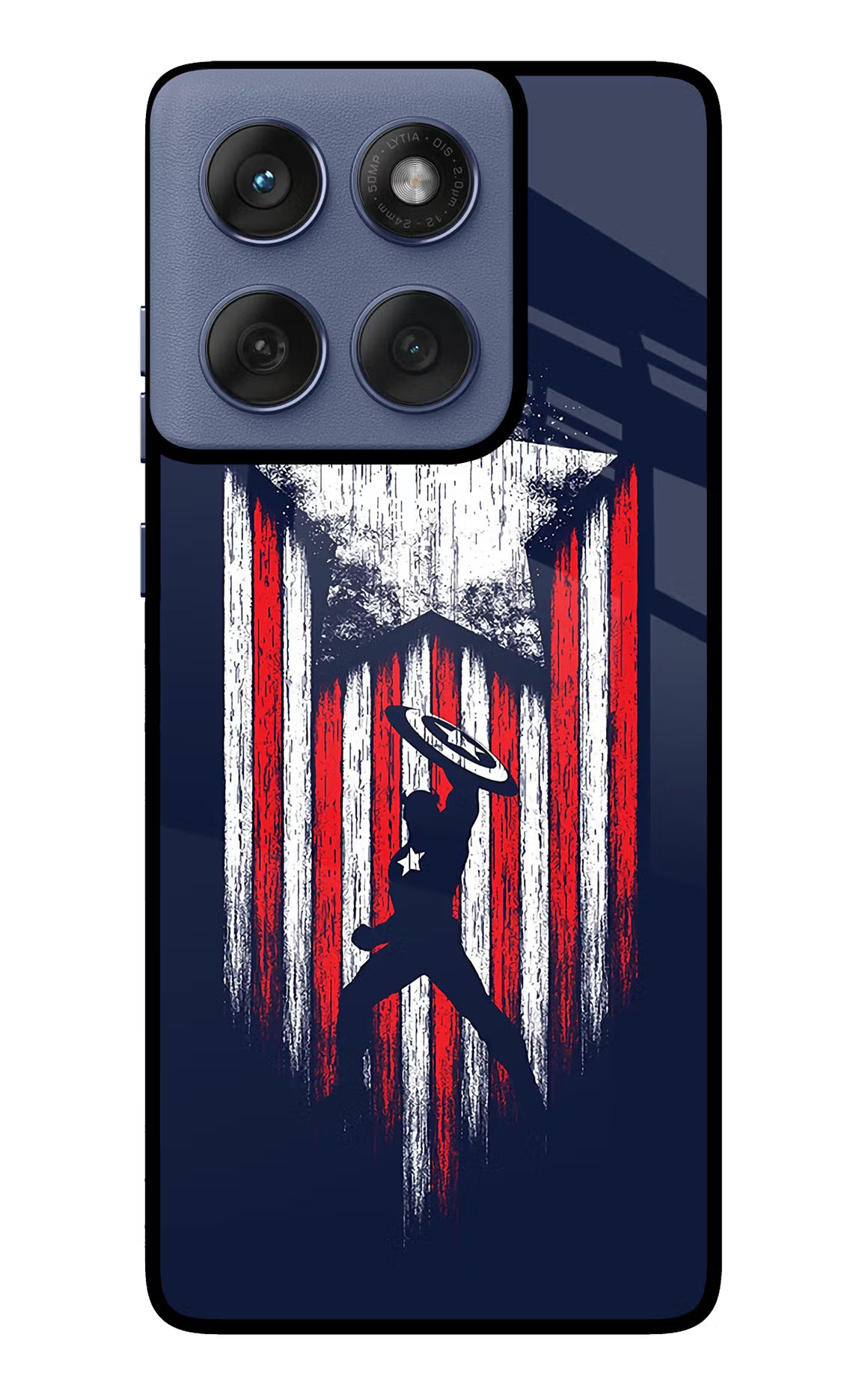 Captain America Marvel Art Moto Edge 60 Fusion Glass Case Back Cover by Casekaro