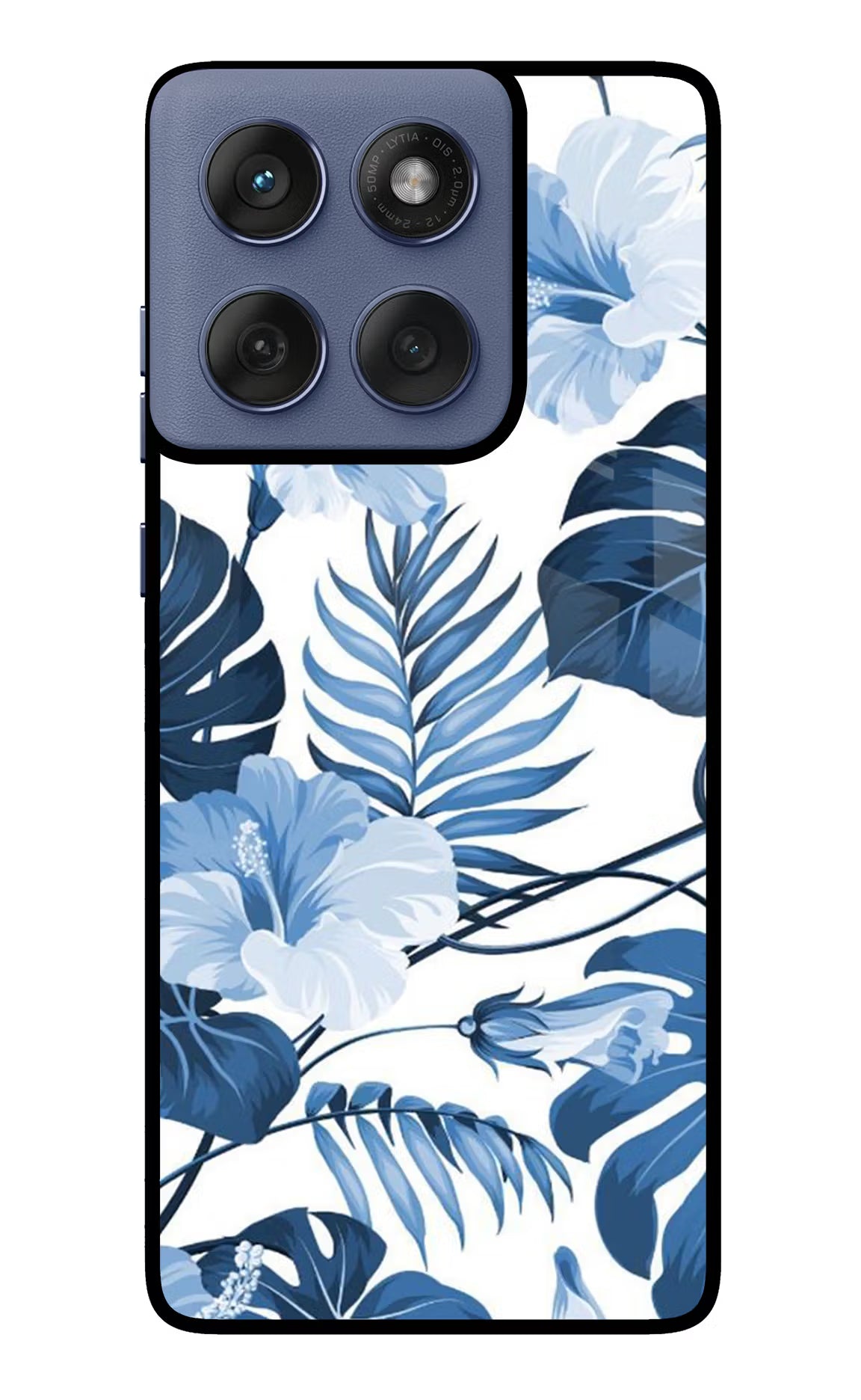 Fabric Art Moto Edge 60 Fusion Glass Case Back Cover by Casekaro
