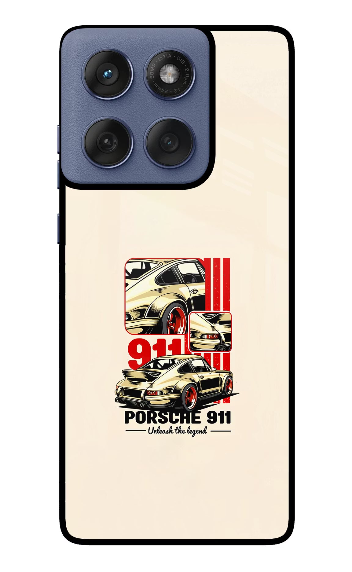 Classic Porsche 911 Moto Edge 60 Fusion Glass Case