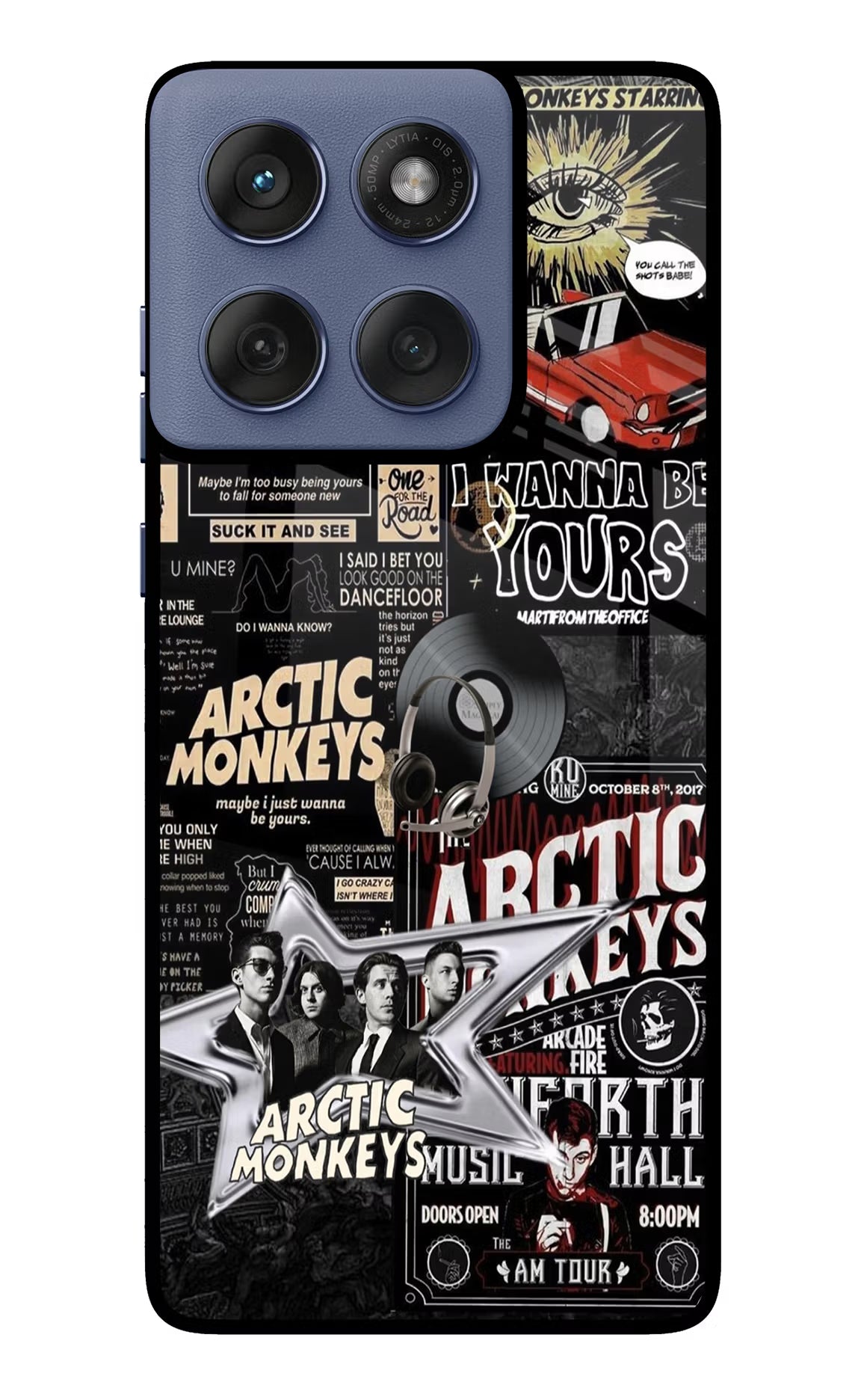 Arctic Monkeys Moto Edge 60 Fusion Glass Case Back Cover by Casekaro