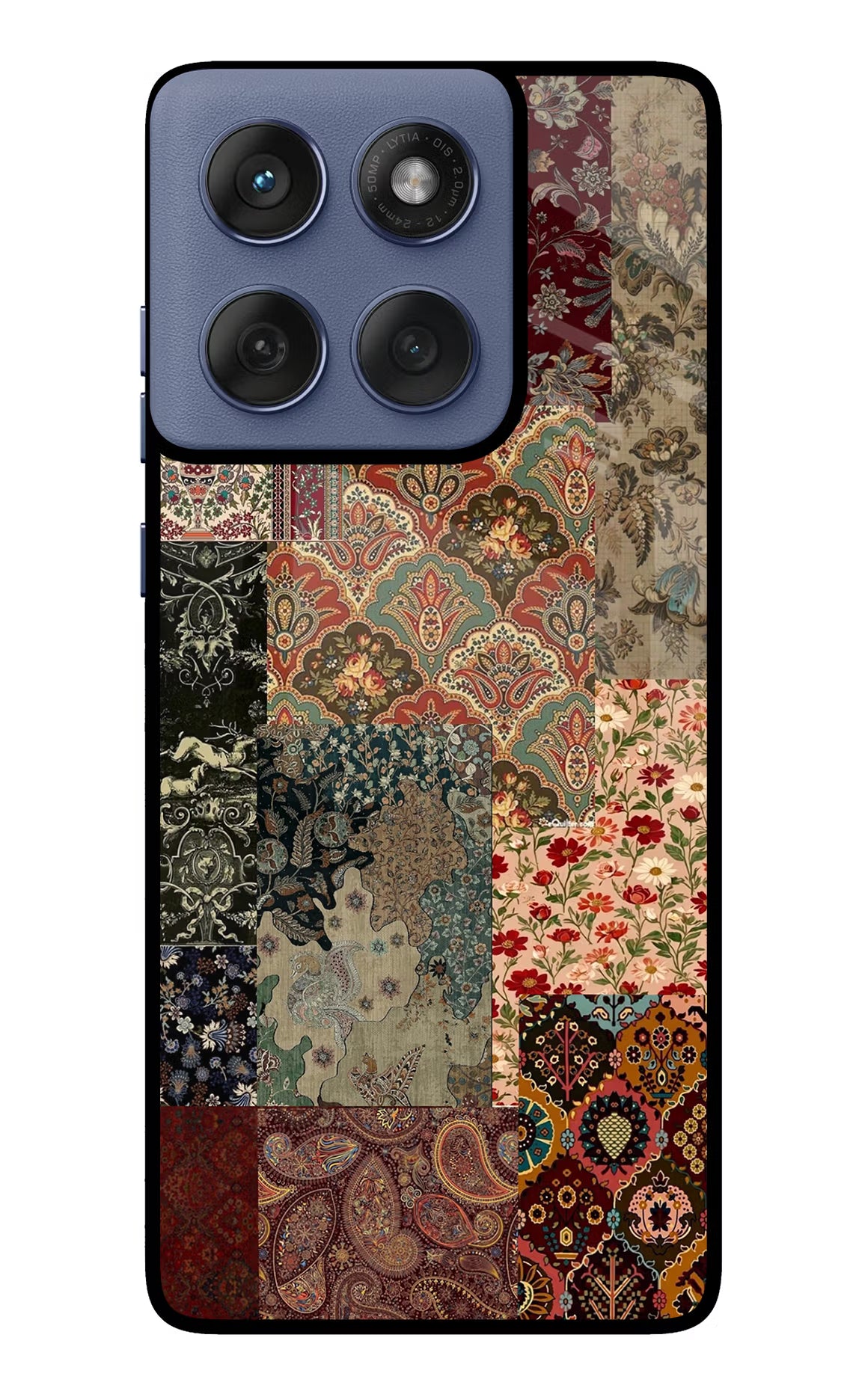 Desi Print Moto Edge 60 Fusion Glass Case Back Cover by Casekaro