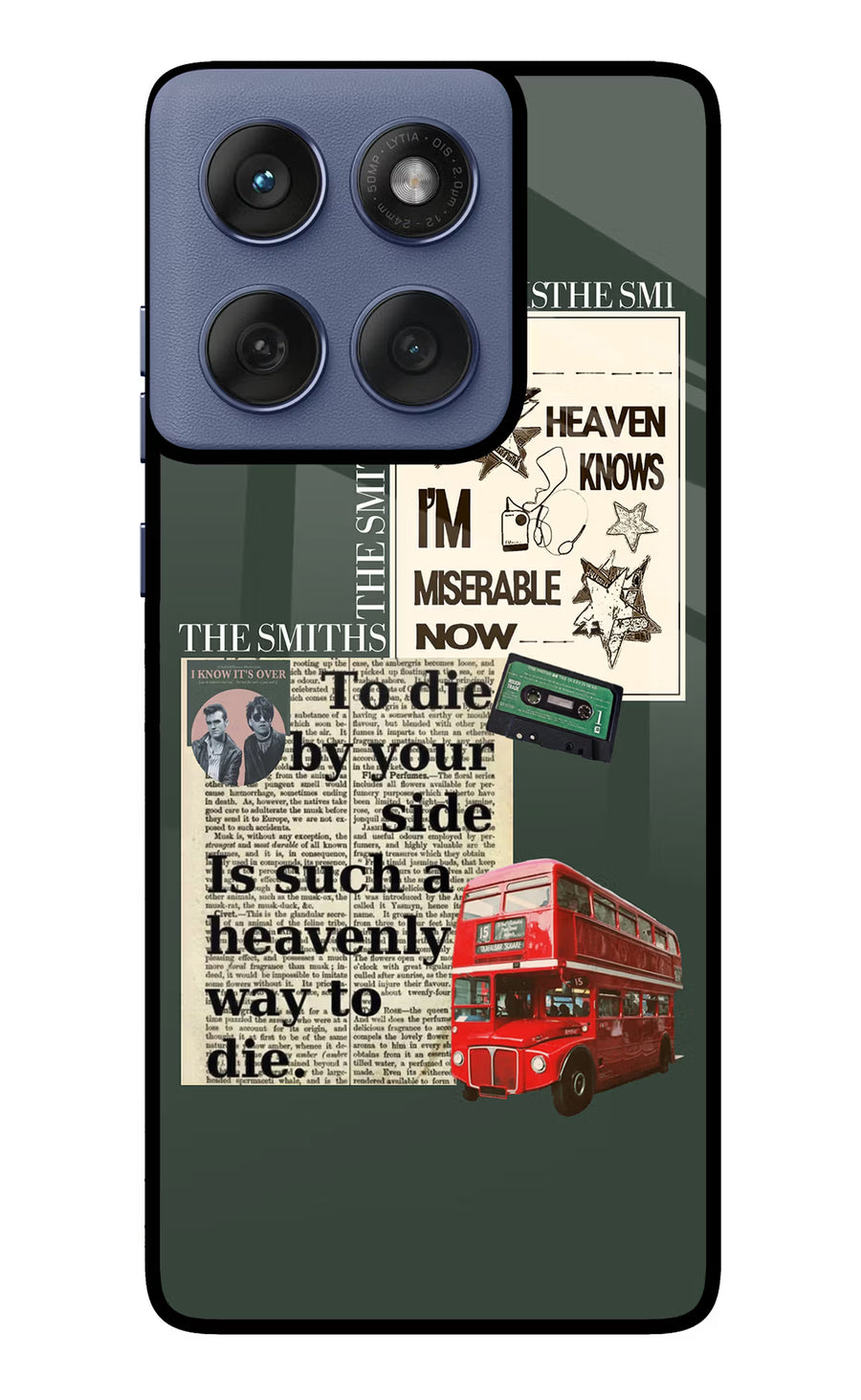 The Smiths Moto Edge 60 Fusion Back Cover, Metal case