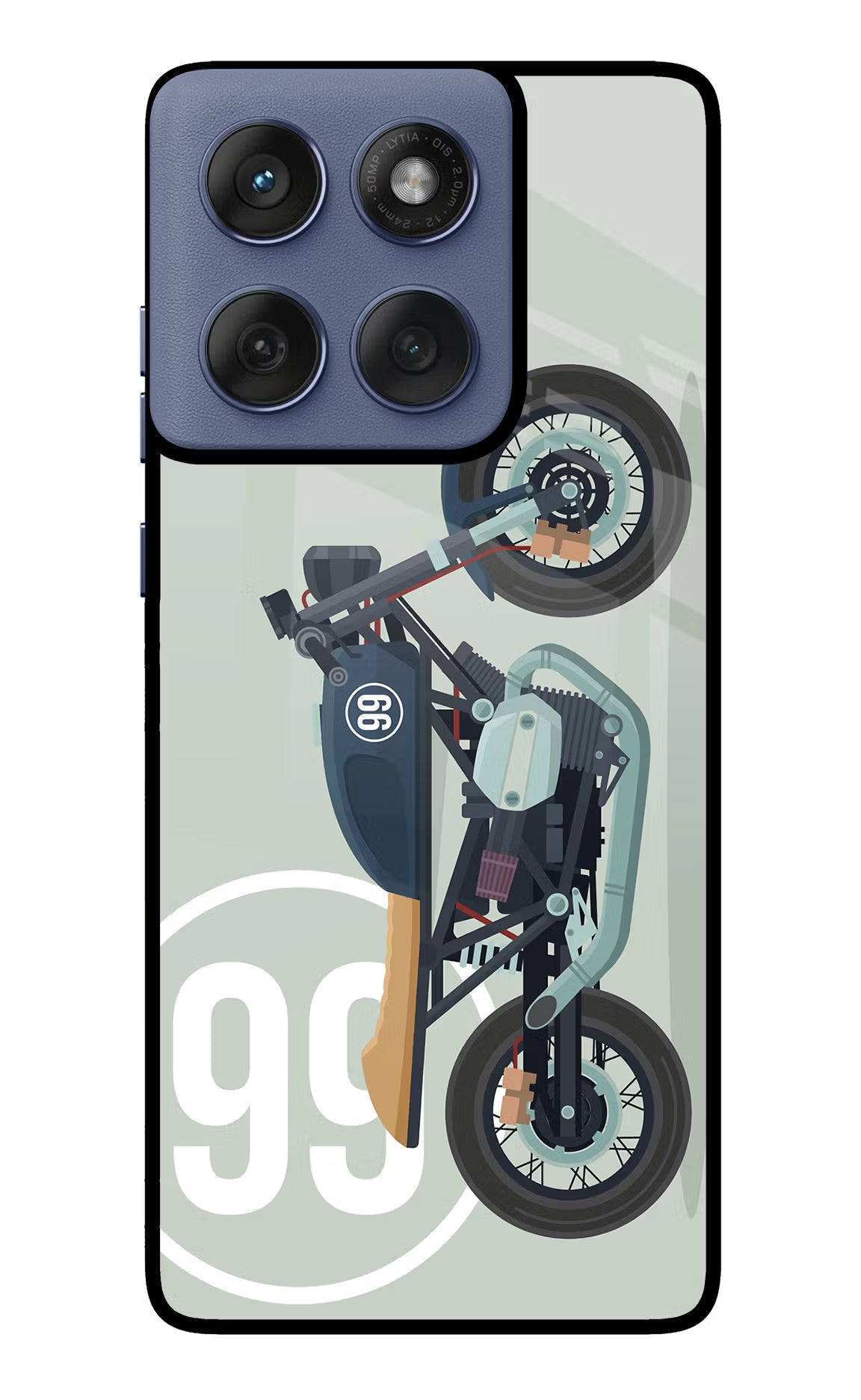 Classic Cafe Racer 99 Moto Edge 60 Fusion Glass Case