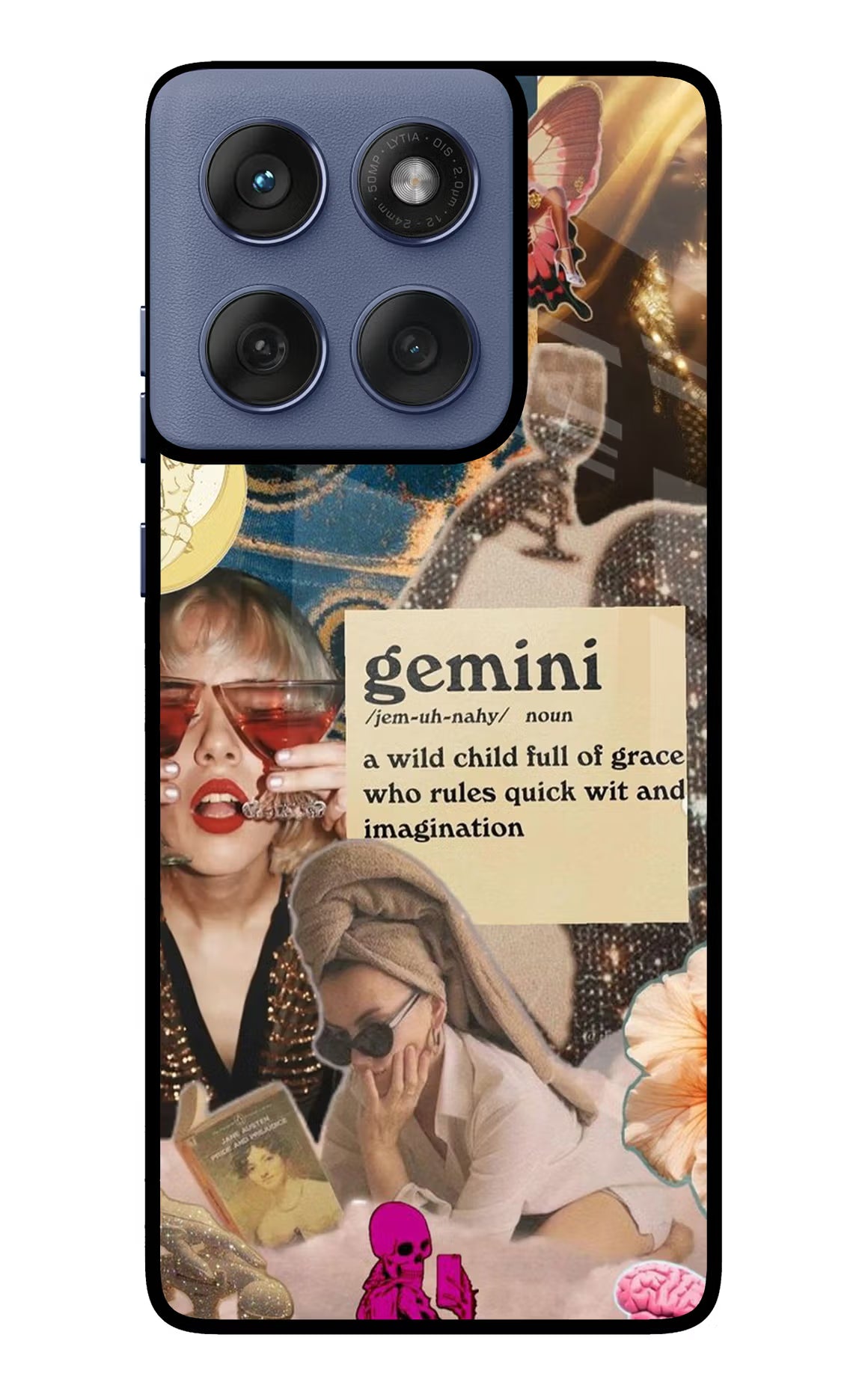 Gemini Zodiac Moto Edge 60 Fusion Glass Case