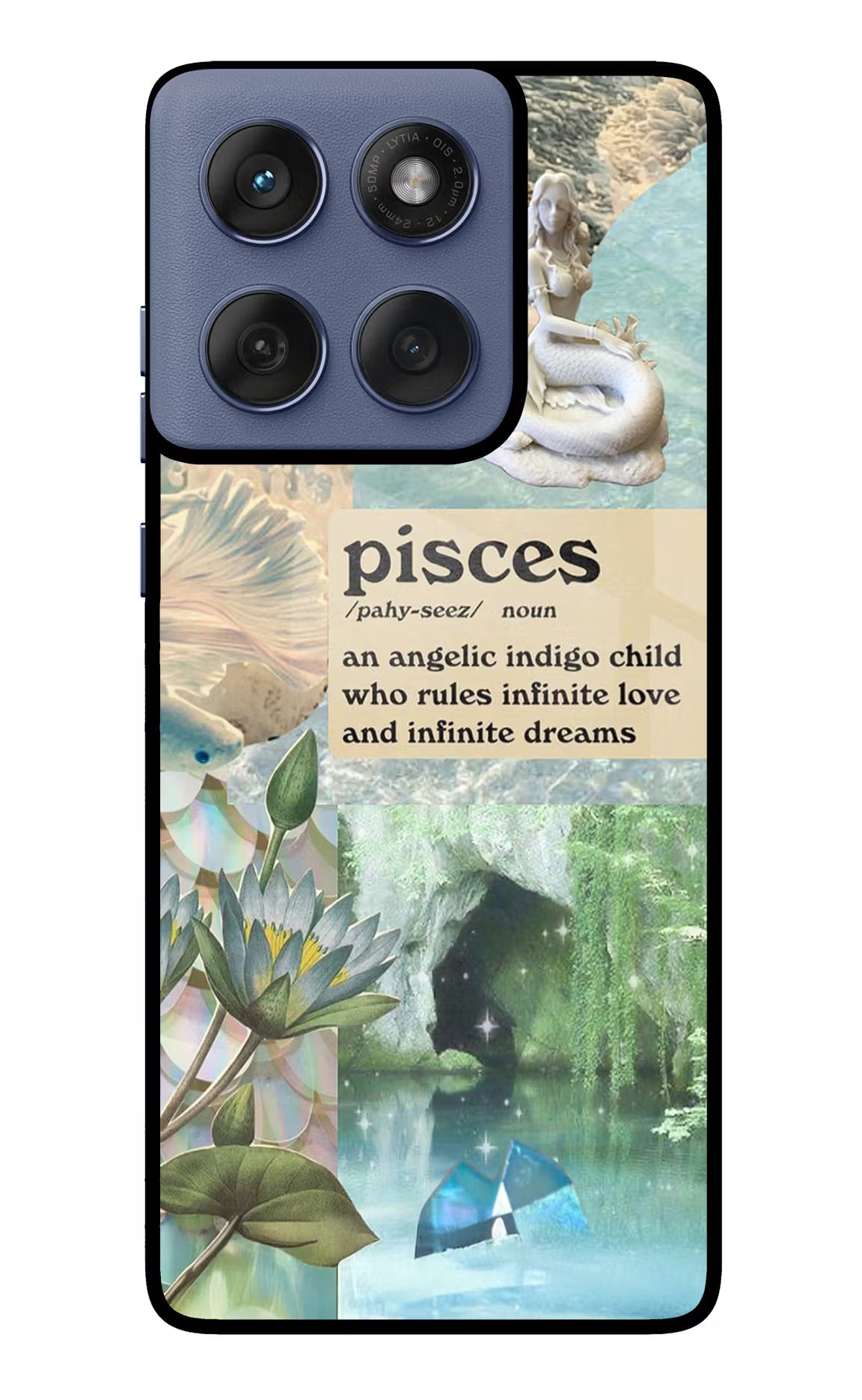 Pisces Zodiac Moto Edge 60 Fusion Glass Case Back Cover by Casekaro