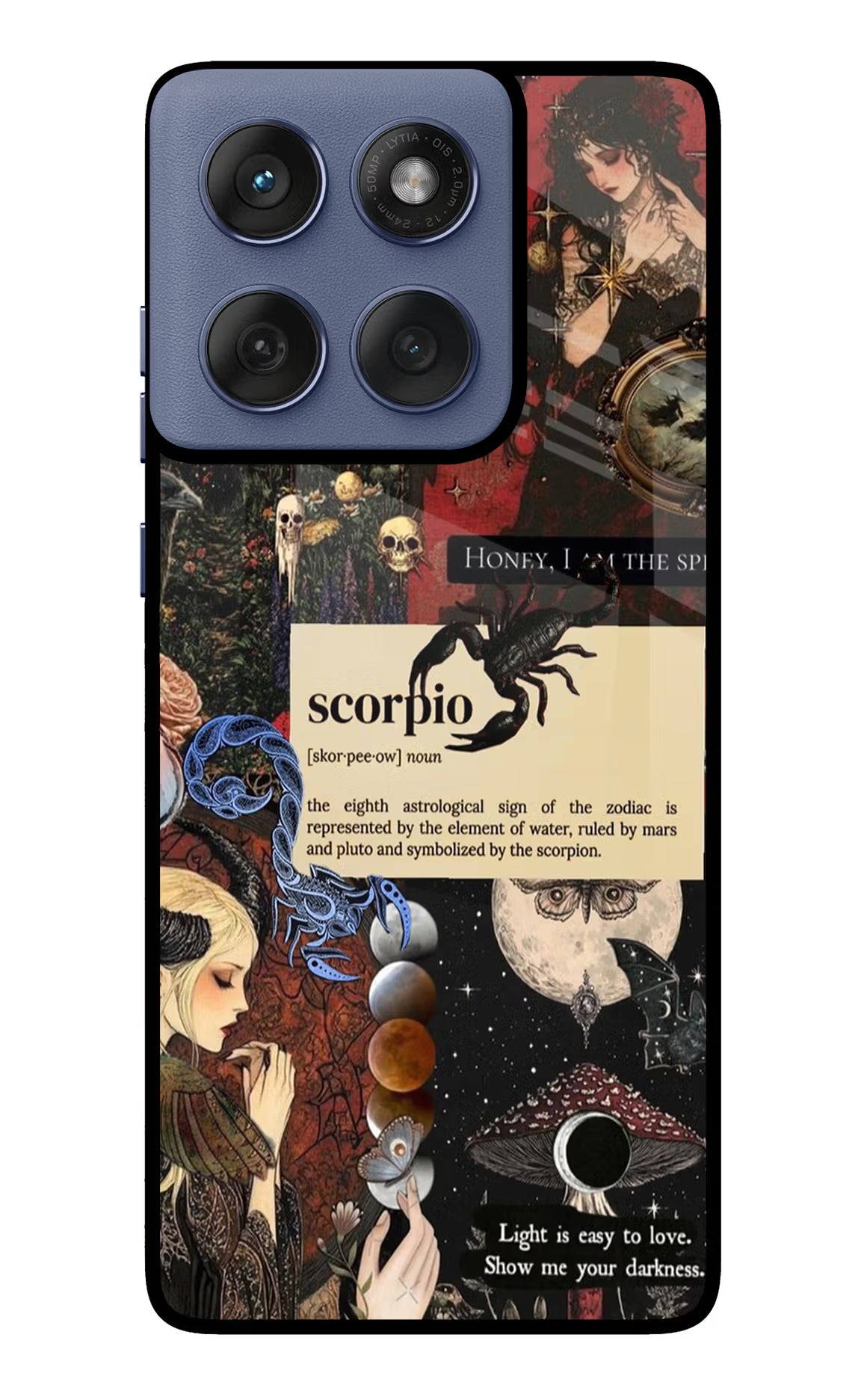Scorpio Zodiac Moto Edge 60 Fusion Glass Case Back Cover by Casekaro