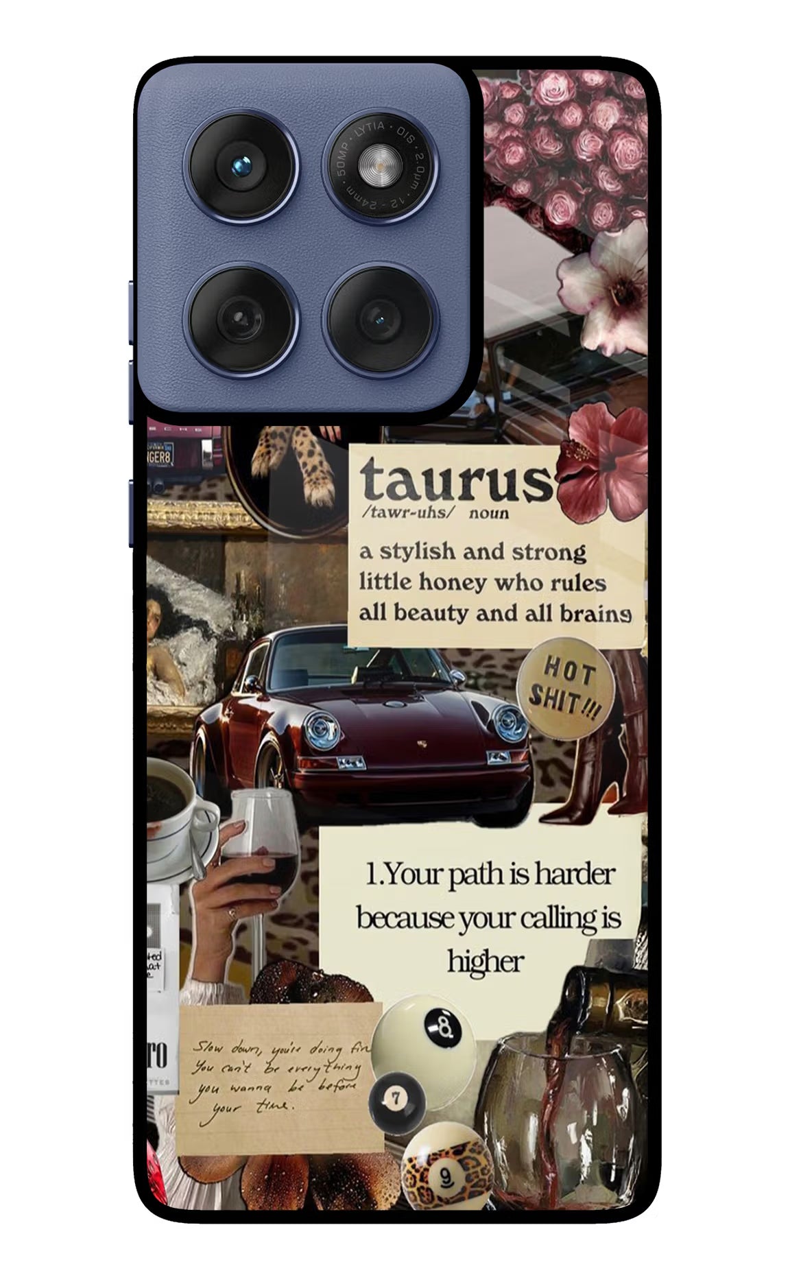 Taurus Zodiac Moto Edge 60 Fusion Glass Case Back Cover by Casekaro
