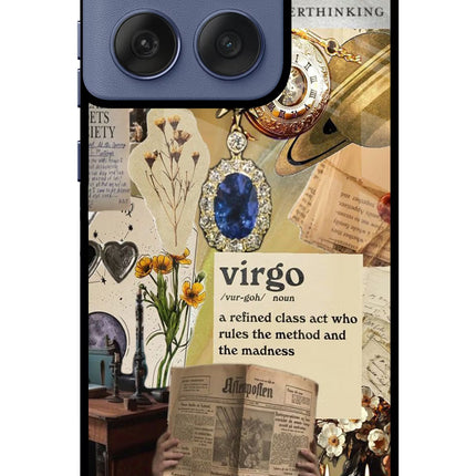 Virgo Zodiac Moto Edge 60 Fusion Glass Case