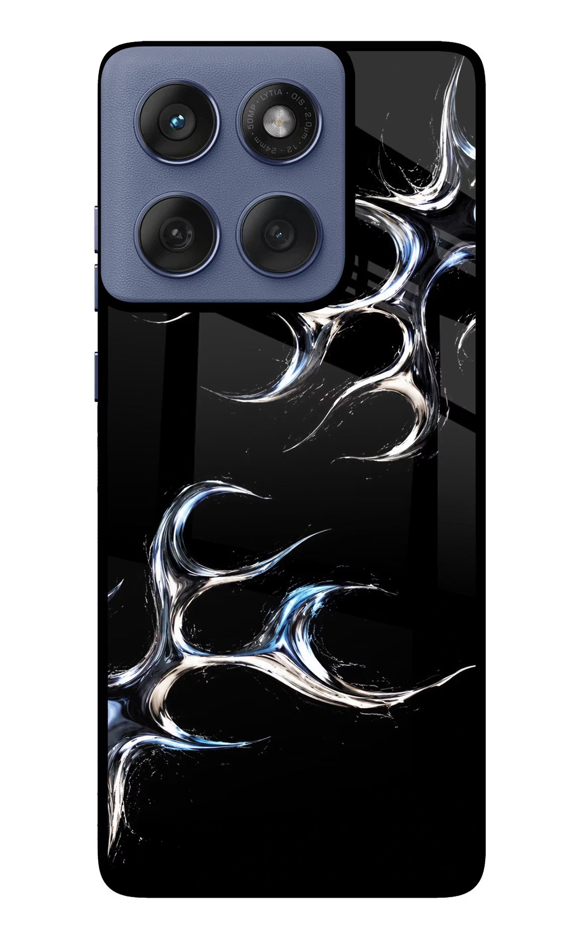Chrome Tribal Moto Edge 60 Fusion Glass Case