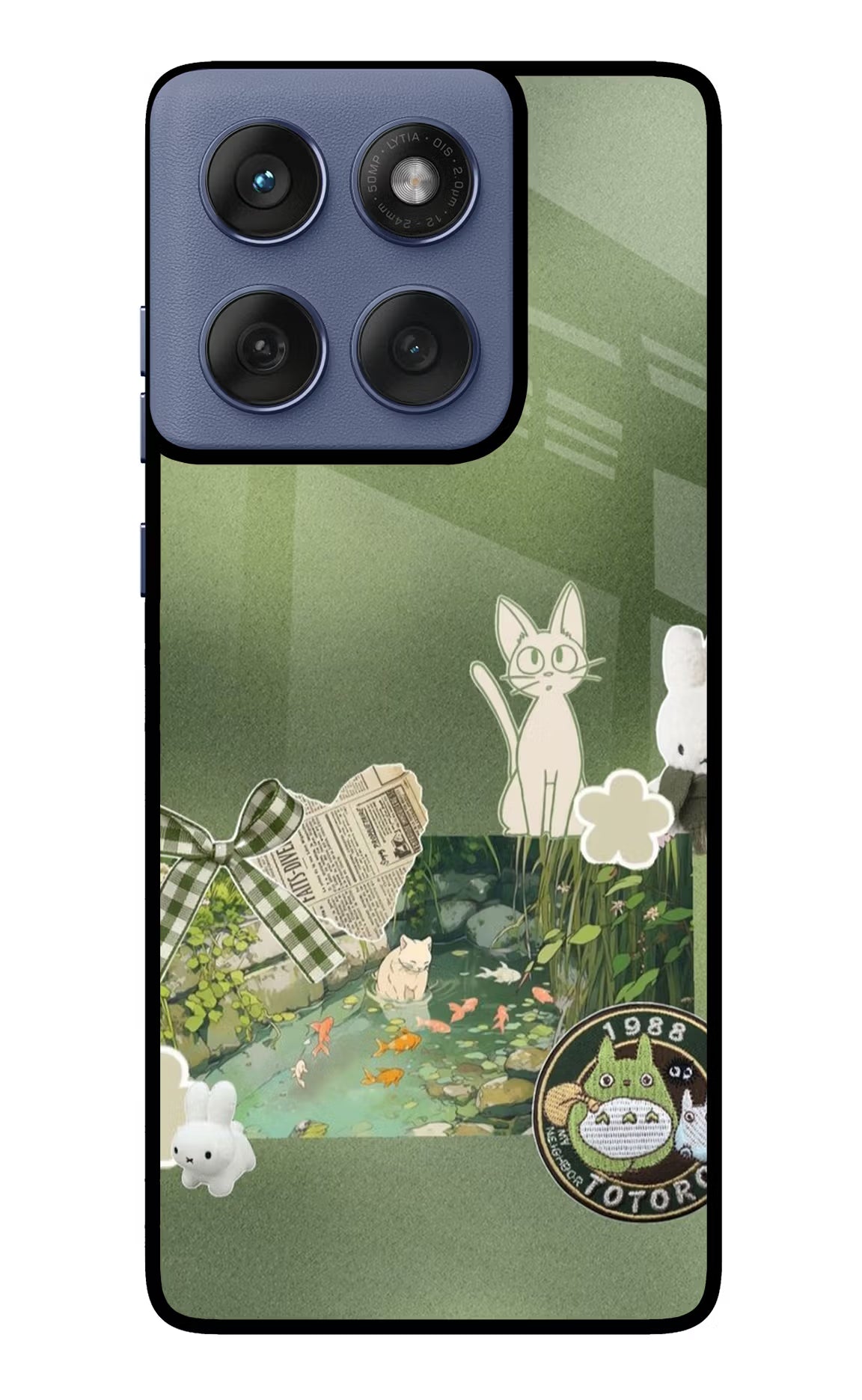 Aesthetic anime Moto Edge 60 Fusion Glass Case Back Cover by Casekaro
