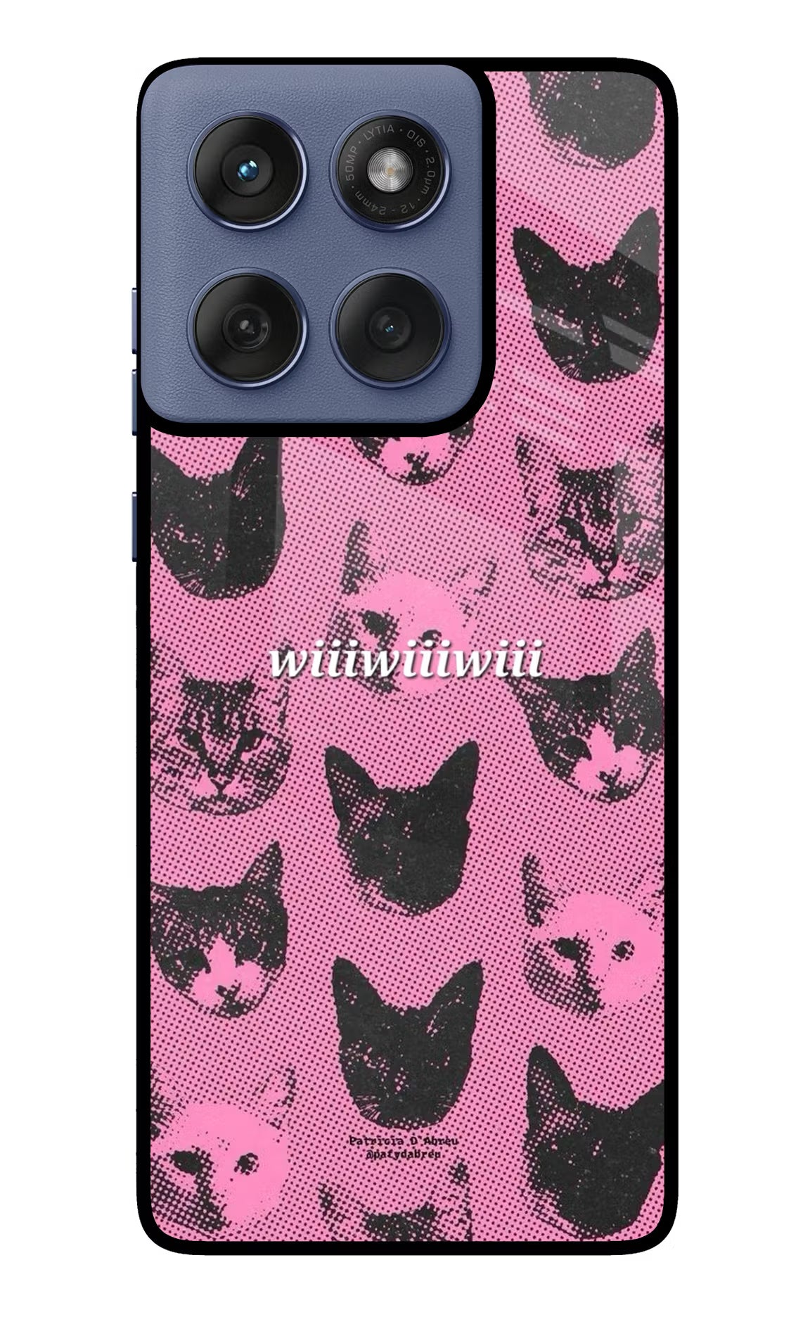 Pink Cats Moto Edge 60 Fusion Glass Case