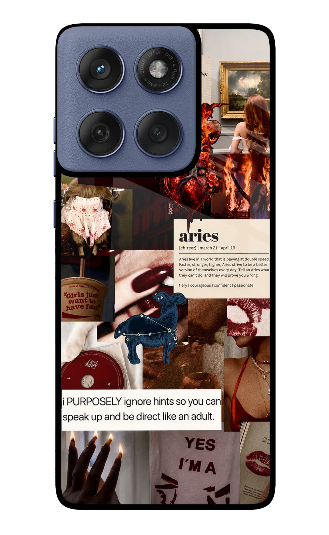 Zodiac Aries Moto Edge 60 Fusion Glass Case