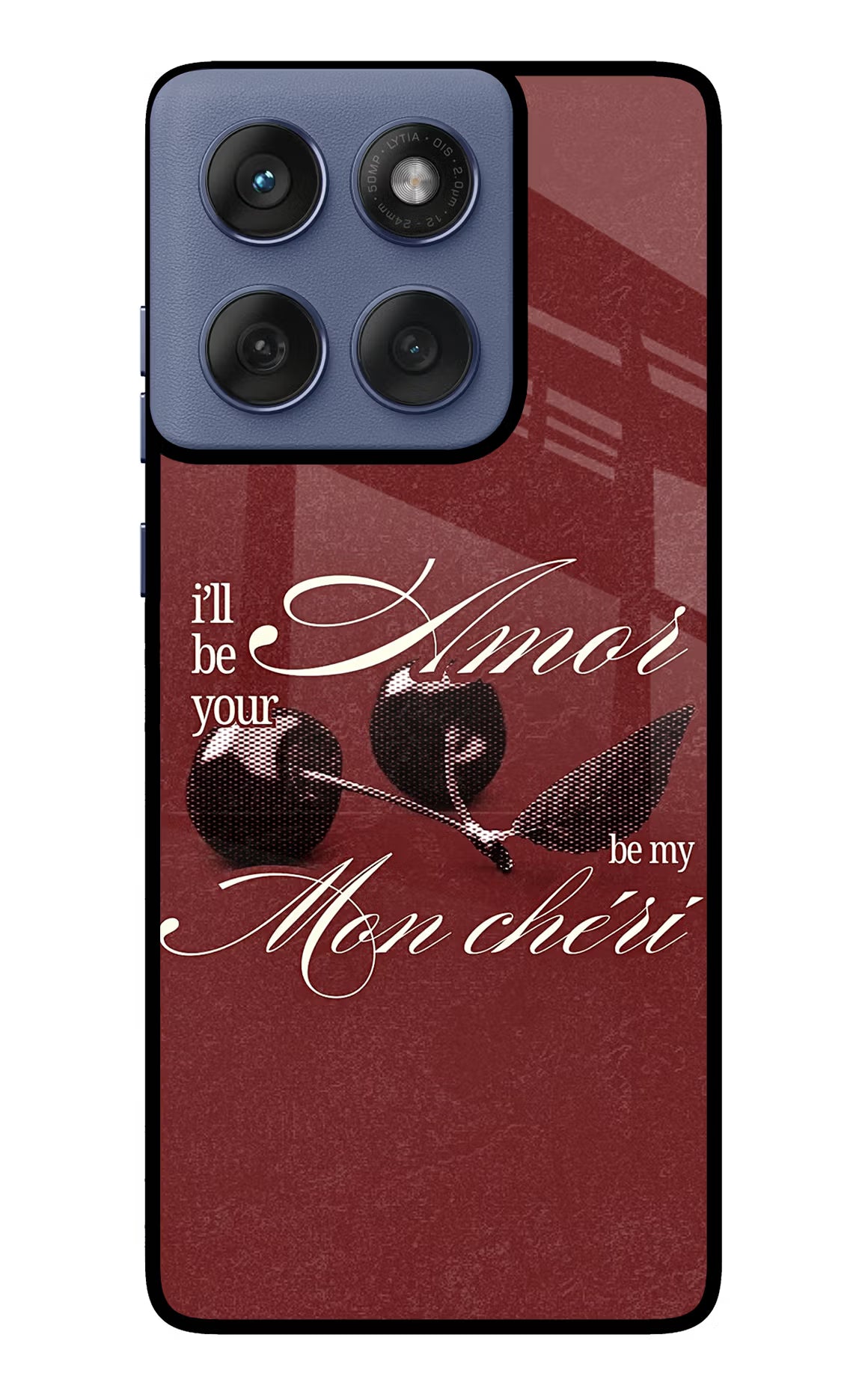 Velvet Cherry Moto Edge 60 Fusion Glass Case