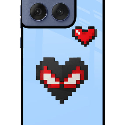 Peter Heart Moto Edge 60 Fusion Glass Case Back Cover by Casekaro