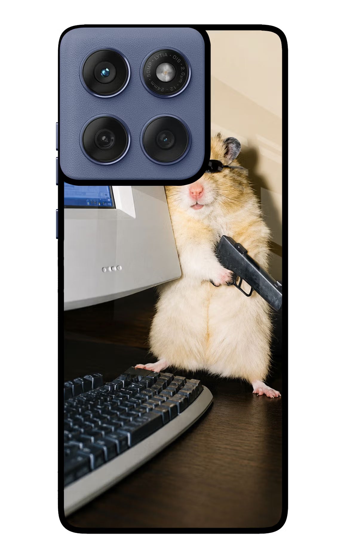 Hacker Hamster Moto Edge 60 Fusion Glass Case