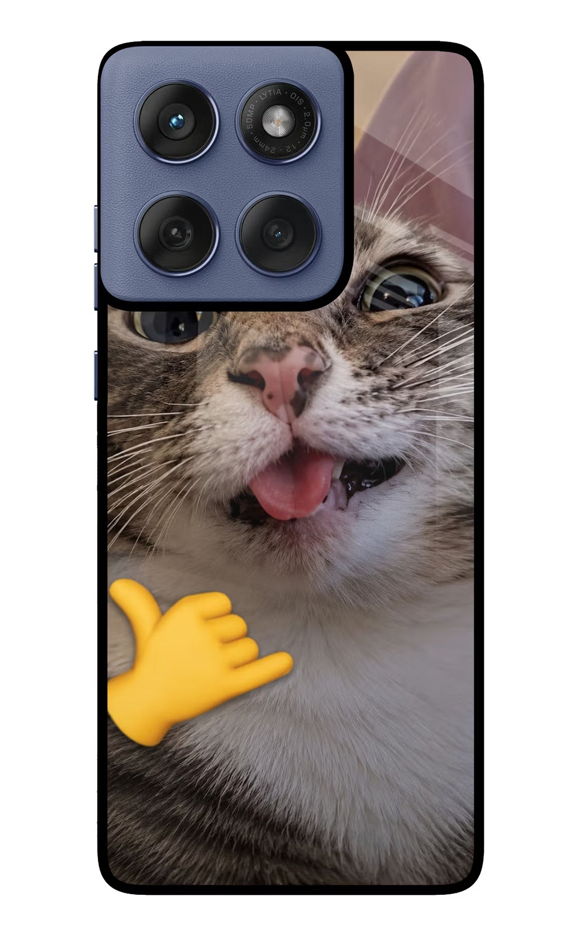 Silly Cat Call Moto Edge 60 Fusion Glass Case