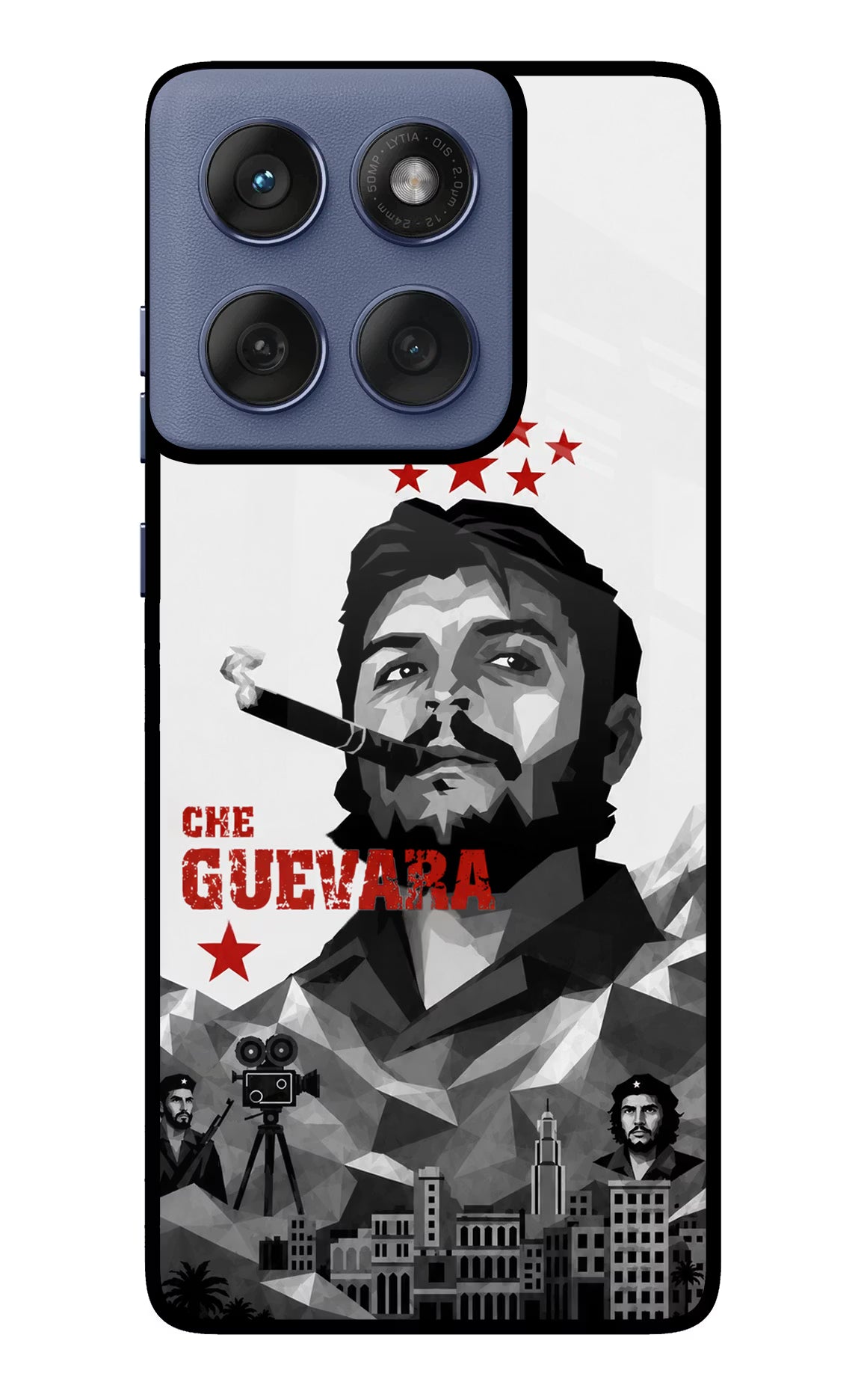 Che Guevara Iconic Moto Edge 60 Fusion Glass Case