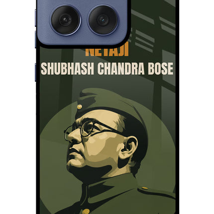 Netaji Legacy Moto Edge 60 Fusion Glass Case Back Cover by Casekaro