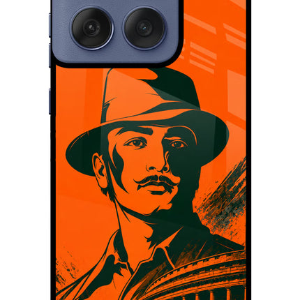 Bhagat Singh Legacy Moto Edge 60 Fusion Glass Case Back Cover by Casekaro
