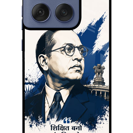 Dr. Ambedkar Visionary Moto Edge 60 Fusion Glass Case Back Cover by Casekaro