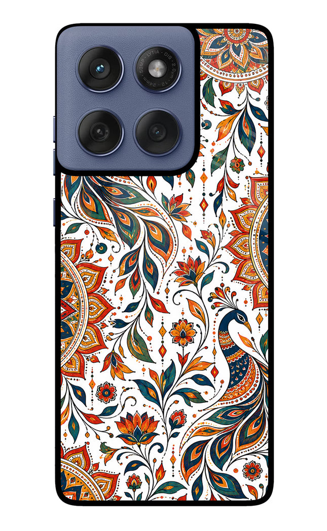 White Mayura Moto Edge 60 Fusion Glass Case