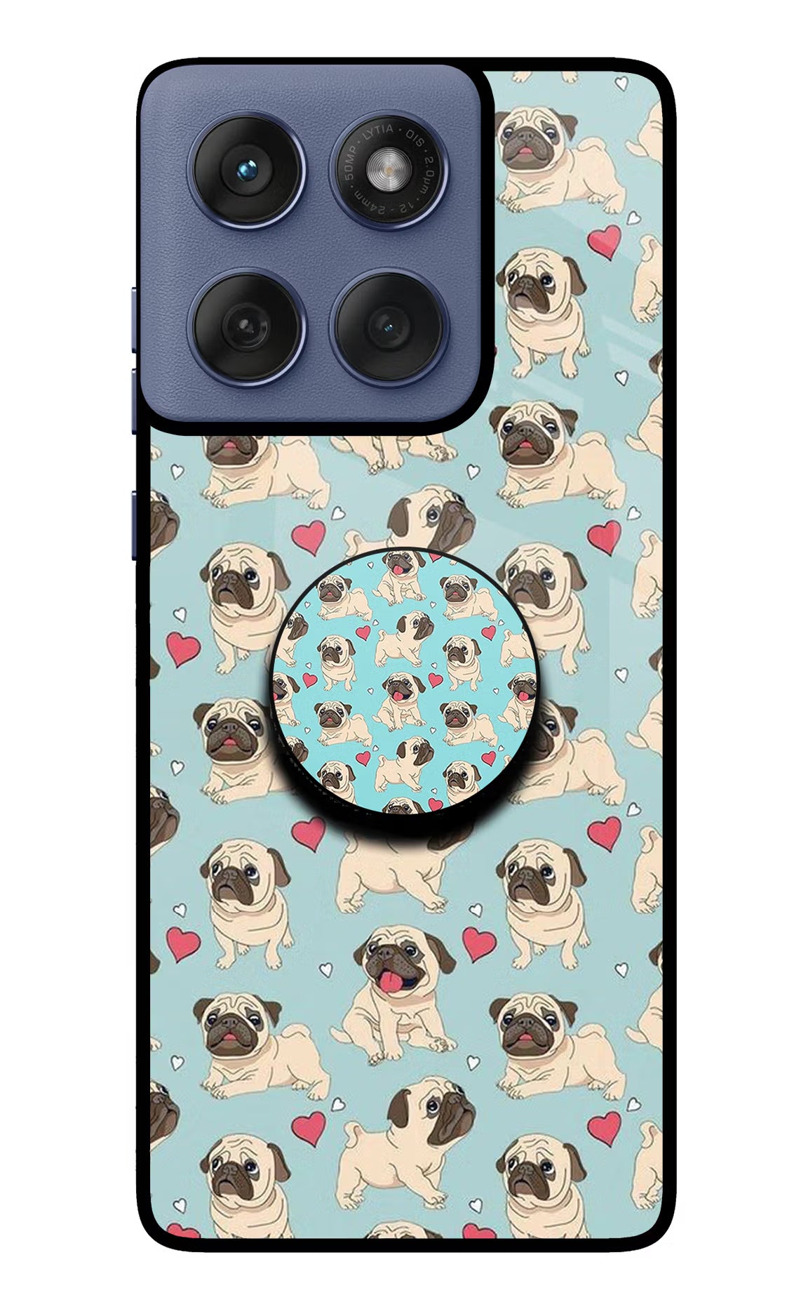 Pug Dog Moto Edge 60 Fusion Pop Case by Casekaro