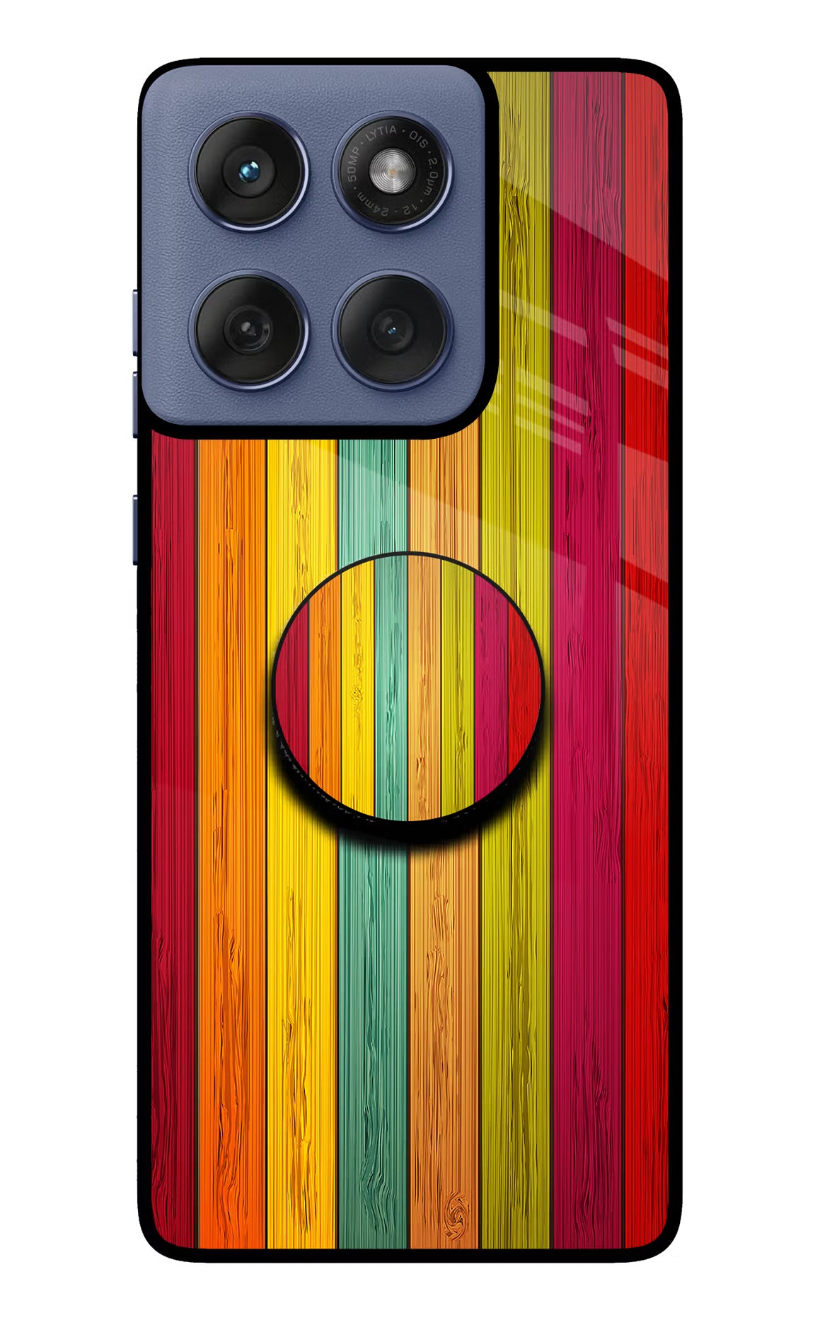 Multicolor Wooden Moto Edge 60 Fusion Pop Case by Casekaro