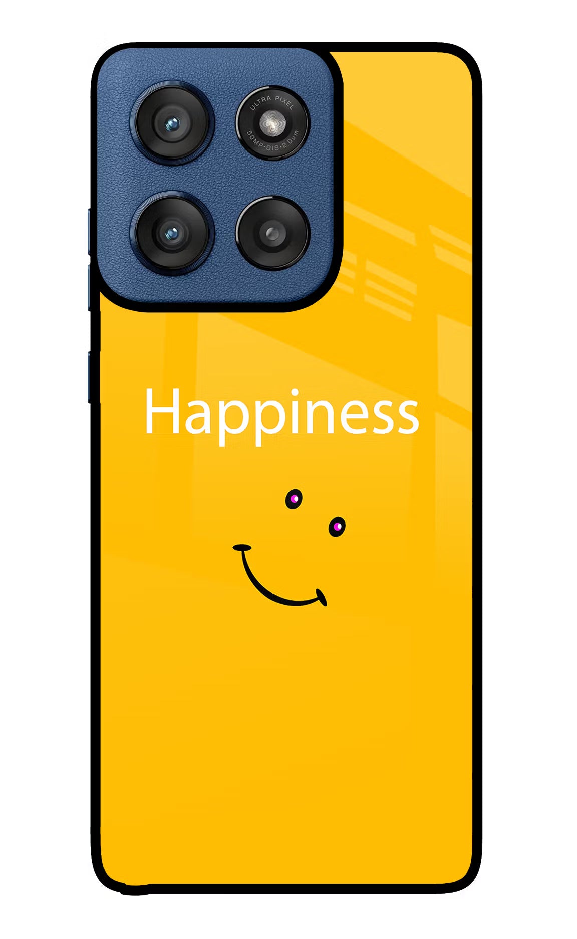 Happiness With Smiley Moto Edge 60 Stylus Glass Case Back Cover by Casekaro