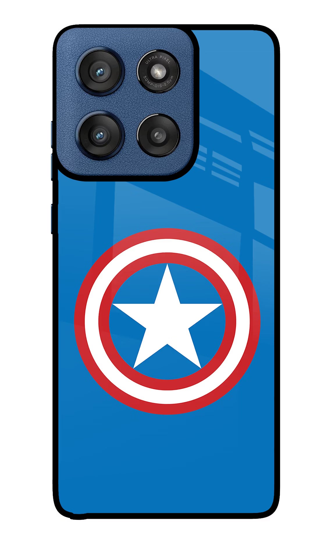 Captain America Logo Moto Edge 60 Stylus Glass Case