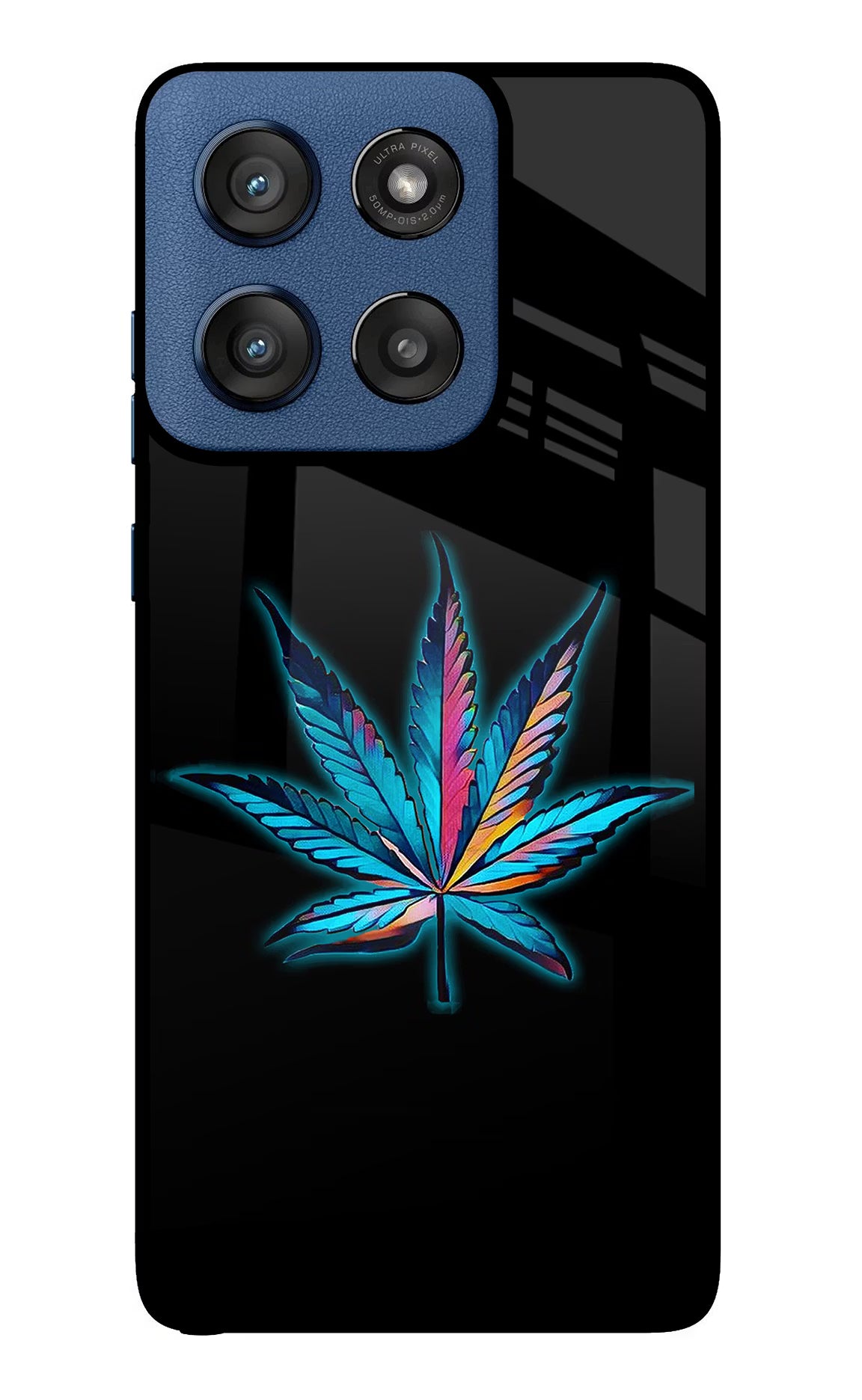 Weed Moto Edge 60 Stylus Glass Case Back Cover by Casekaro