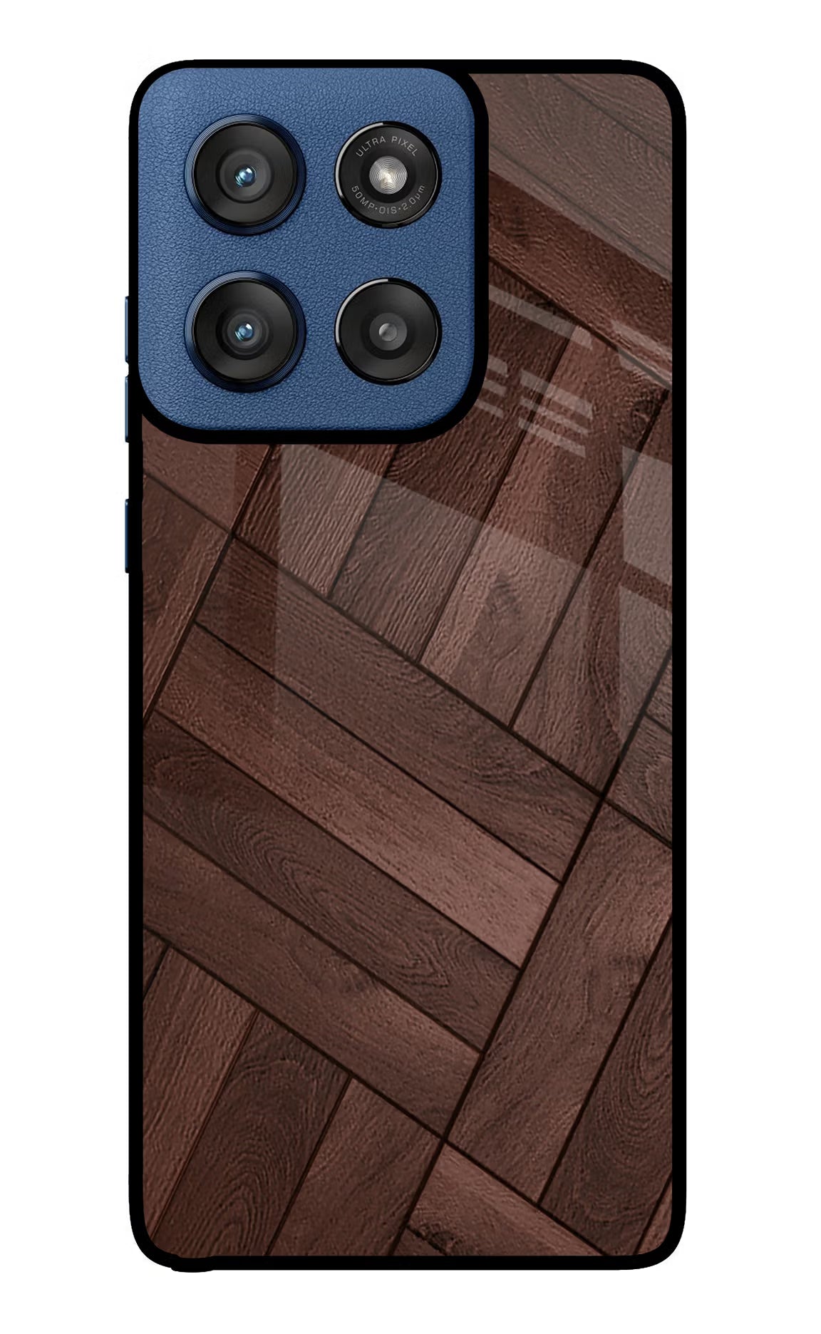 Wooden Texture Design Moto Edge 60 Stylus Glass Case Back Cover by Casekaro