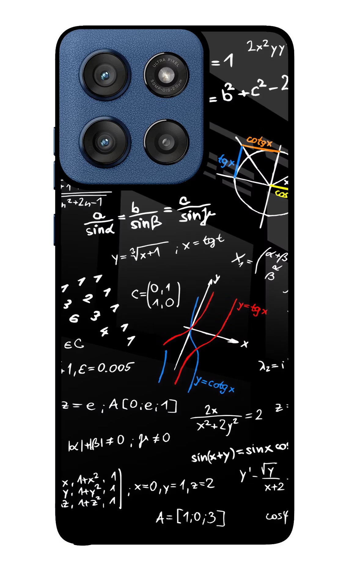 Mathematics Formula Moto Edge 60 Stylus Glass Case