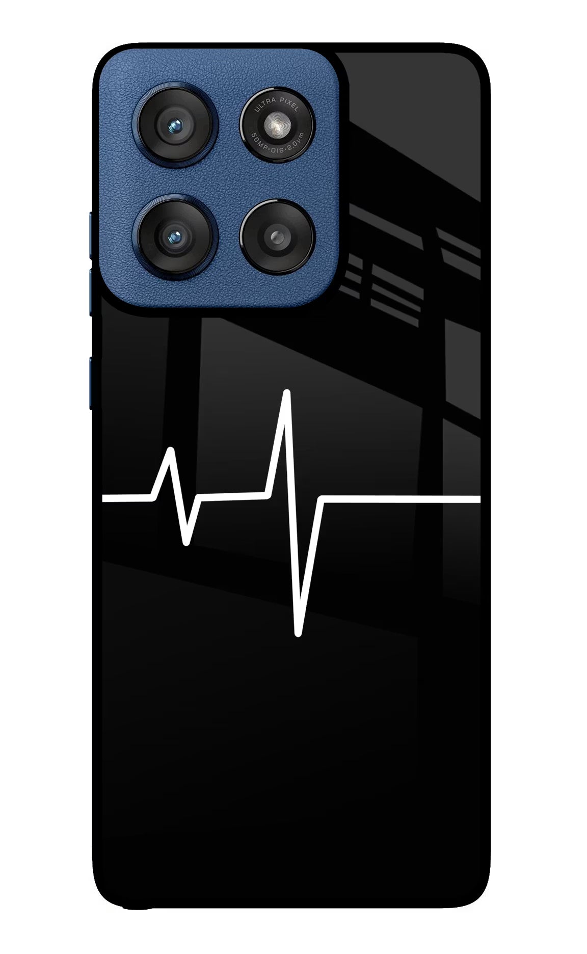 Heart Beats Moto Edge 60 Stylus Glass Case Back Cover by Casekaro