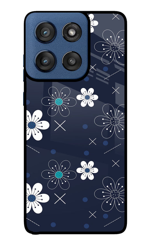 Flowers Moto Edge 60 Stylus Glass Case