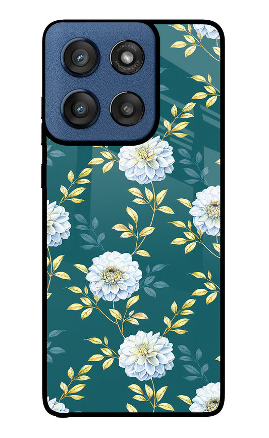 Flowers Moto Edge 60 Stylus Glass Case
