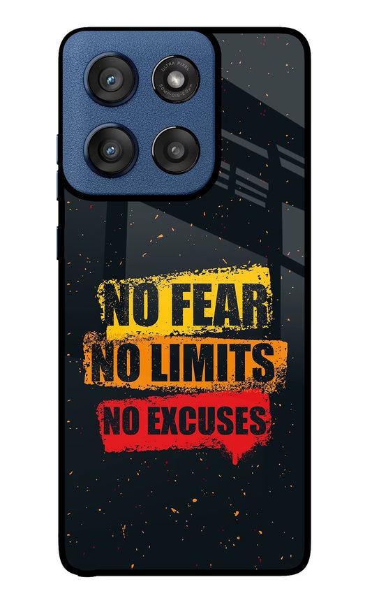 No Fear No Limits No Excuse Moto Edge 60 Stylus Glass Case