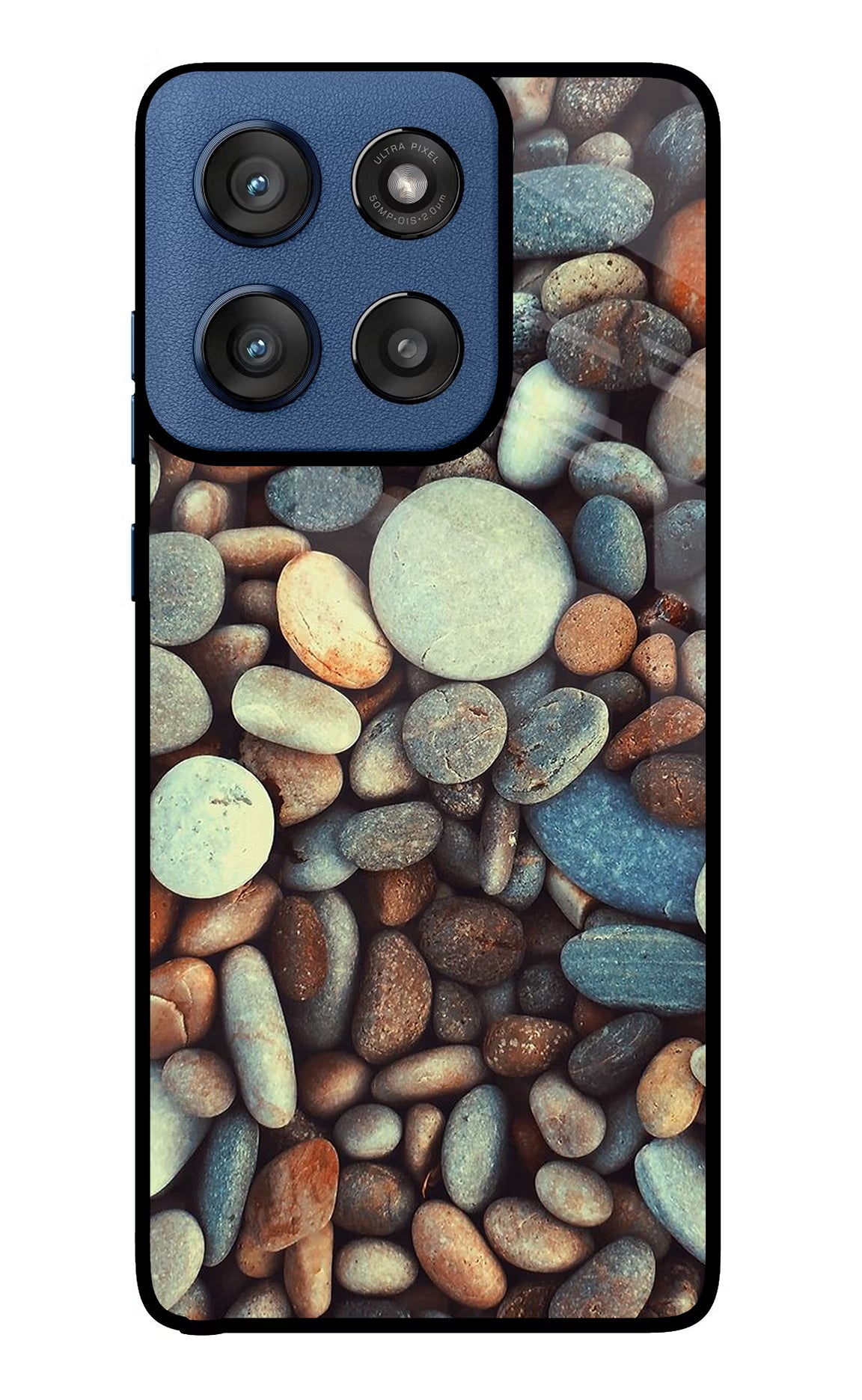 Pebble Moto Edge 60 Stylus Glass Case Back Cover by Casekaro